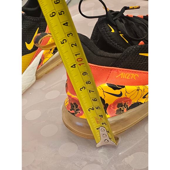 Nike Air Max 270 SE Floral Running Sneaker Shoes Black Yellow Orange Women’s 7 - Picture 7 of 15